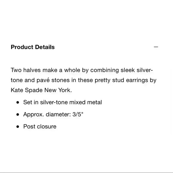 NWT KATE SPADE Silver-tone Pave Earrings - Picture 3 of 3